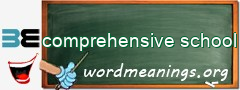 WordMeaning blackboard for comprehensive school